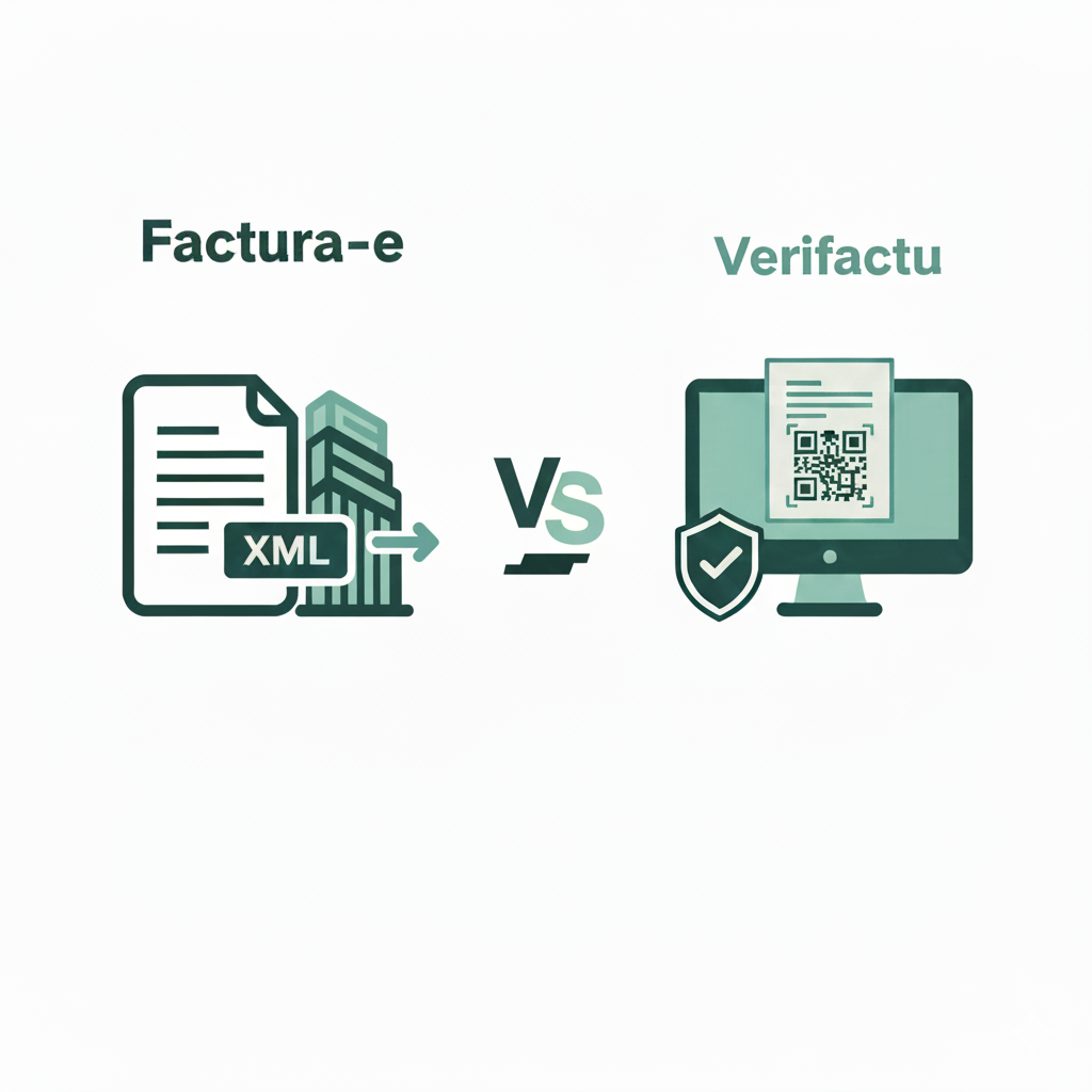 Factura-e-vs-Verifactu Comparativa Factura-e vs Verifactu para empresas de instalaciones: 5 diferencias clave