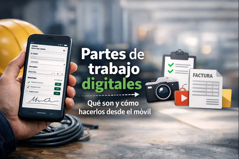 Partes de trabajo digitales: qué son y cómo hacerlos desde el móvil
