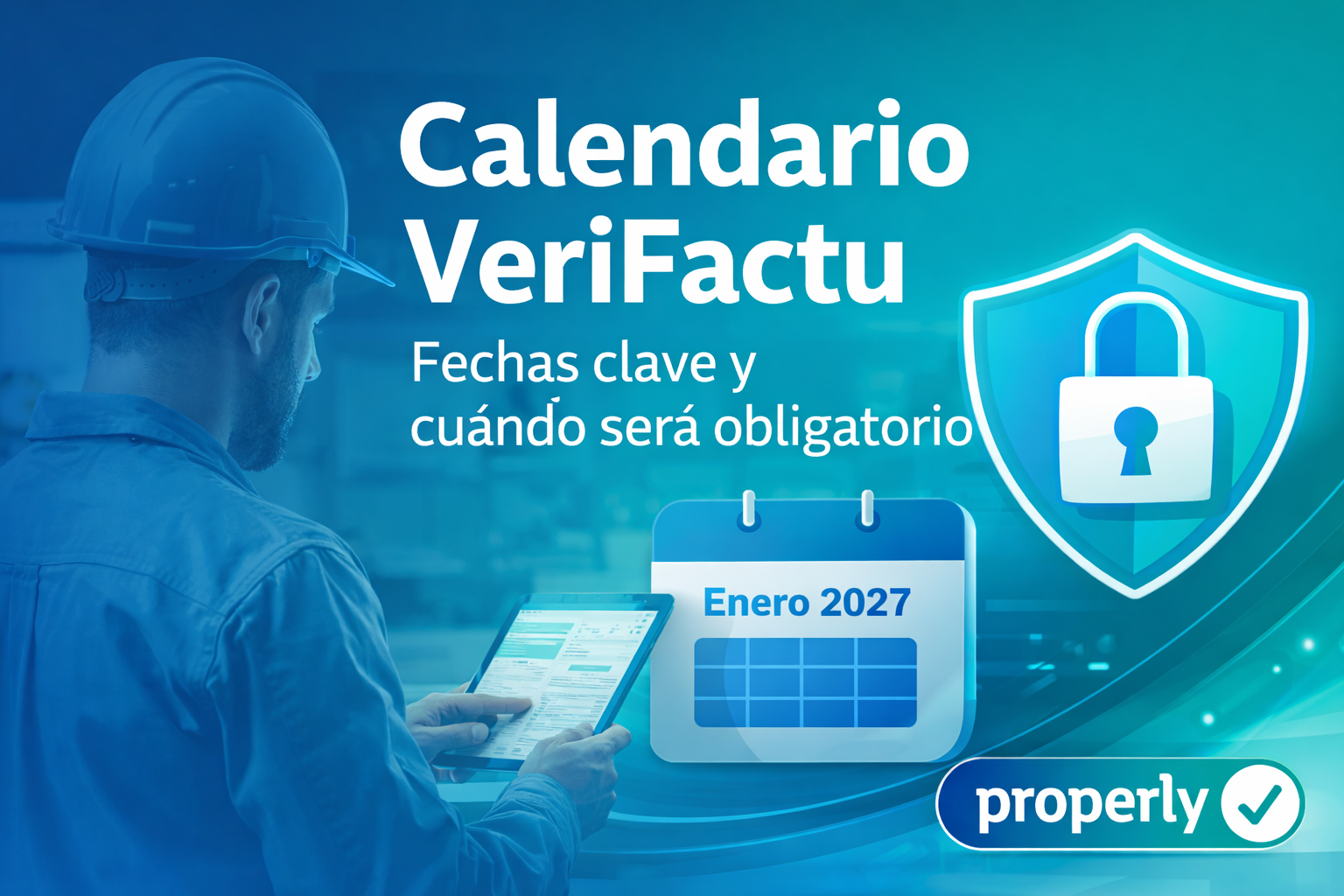 Calendario VeriFactu con fechas clave de obligatoriedad para empresas instaladoras y de mantenimiento usando software de gestión