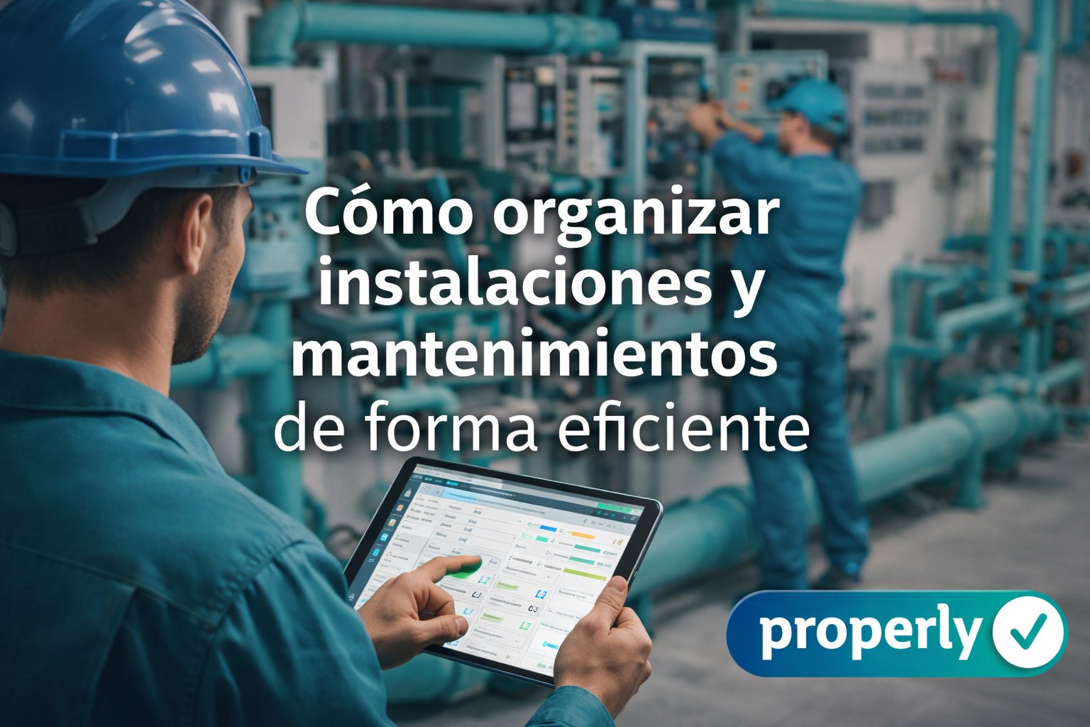 Técnico instalador utilizando un software para empresas instaladoras para gestionar órdenes de trabajo y mantenimiento eléctrico